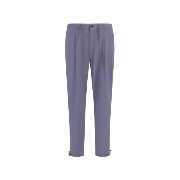 Herno Light Blue Resort Trousers in Lightweight Stretch Nylon | Men's Trousers | Coveti