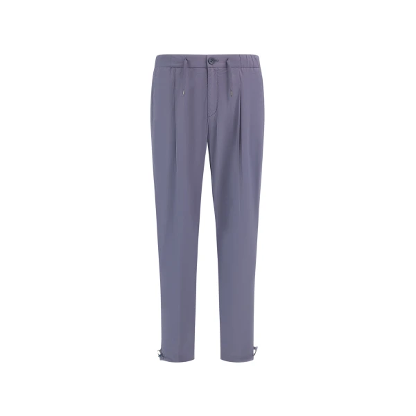 Herno Light Blue Resort Trousers in Lightweight Stretch Nylon | Men's Trousers | Coveti