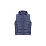 Herno Light Blue Resort Vest in Ultralight Nylon and Suede-Effect Microfibre | Men's Jackets | Coveti