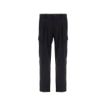 Herno Light Comfort Stretch Woven Cargo Trousers in Black | Men's Trousers | Coveti