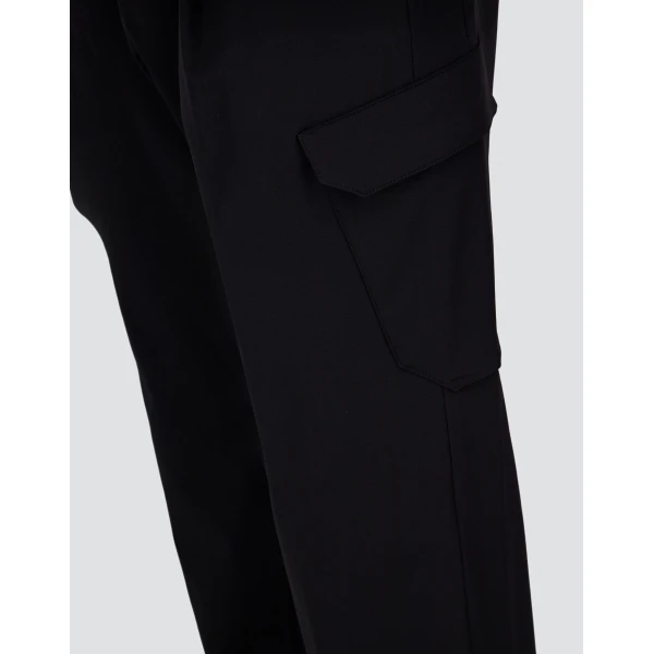 Herno Light Comfort Stretch Woven Cargo Trousers in Black | Men's Trousers | Coveti