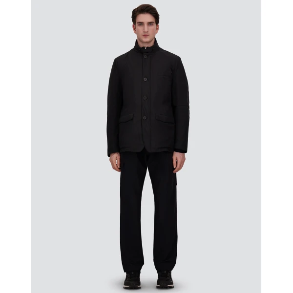 Herno Light Comfort Stretch Woven Cargo Trousers in Black | Men's Trousers | Coveti