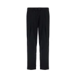 Herno Light Comfort Stretch Woven Trousers in Black | Men's Trousers | Coveti