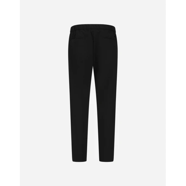 Herno Light Comfort Stretch Woven Trousers in Black | Men's Trousers | Coveti