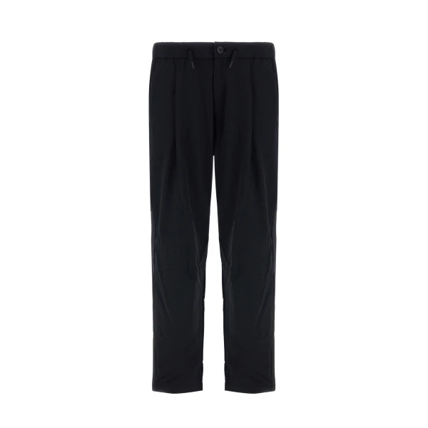 Herno Light Comfort Stretch Woven Trousers in Black | Men's Trousers | Coveti