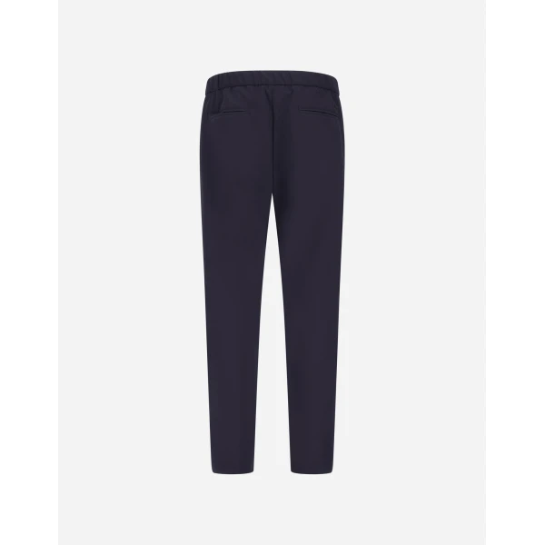 Herno Light Comfort Stretch Woven Trousers in Blue | Men's Trousers | Coveti