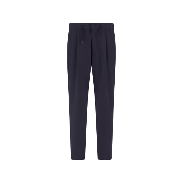 Herno Light Comfort Stretch Woven Trousers in Blue | Men's Trousers | Coveti