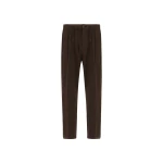 Herno Light Comfort Stretch Woven Trousers in Brown | Men's Trousers | Coveti
