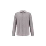 Herno Light Grey Shirt in Lightweight Stretch Wool Fabric | Men's Shirts | Coveti