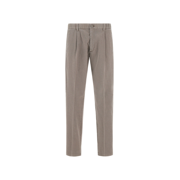 Herno Light Grey Trousers in Stretch Cotton | Men's Trousers | Coveti