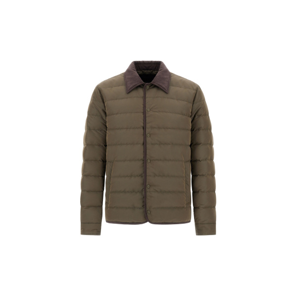 Herno Light Military Shacket in Iridescent Nylon and Suede Effect | Men's Jackets | Coveti