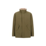 Herno Light Military Short Coat in Matte Twill and Cashmere-Touch Flannel | Men's Coats | Coveti