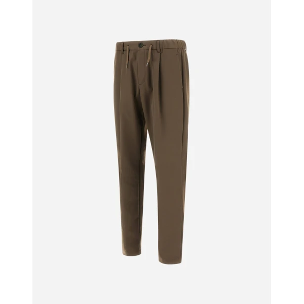 Herno Light Military Trousers in Cotton-Effect Stretch Fabric | Men's Trousers | Coveti