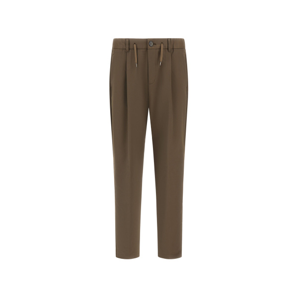 Herno Light Military Trousers in Cotton-Effect Stretch Fabric | Men's Trousers | Coveti