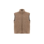 Herno Light Taupe Resort Vest in Cashmere-Feel Flannel | Men's Jackets | Coveti