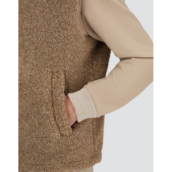 Herno Light Taupe Resort Vest in Cashmere-Feel Flannel | Men's Jackets | Coveti