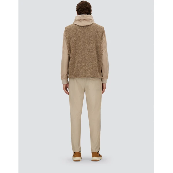 Herno Light Taupe Resort Vest in Cashmere-Feel Flannel | Men's Jackets | Coveti