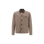 Herno Light Taupe Shacket in Fine Wool | Men's Jackets | Coveti