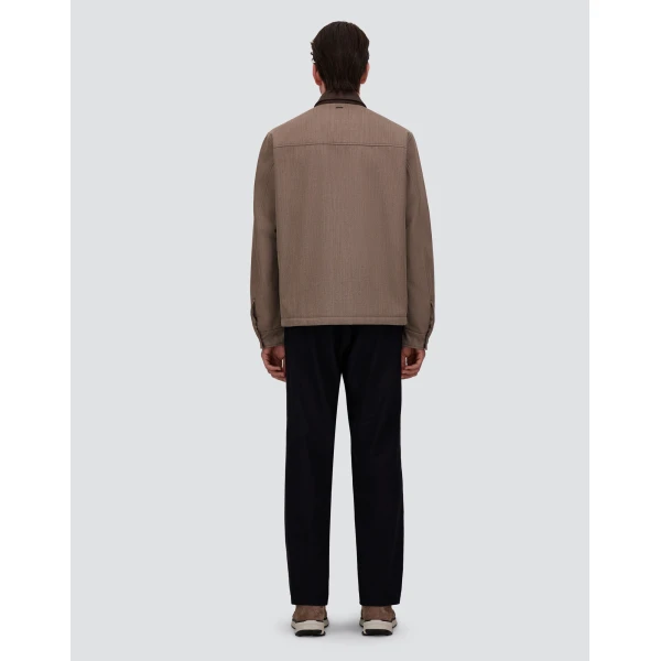 Herno Light Taupe Shacket in Fine Wool | Men's Jackets | Coveti