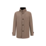 Herno Light Taupe Short Coat in Fine Wool | Men's Coats | Coveti