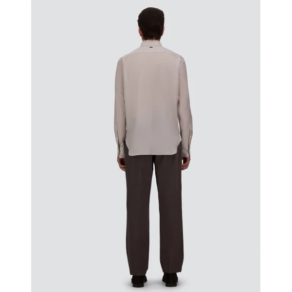 Herno Lightweight Wool and Cashmere Fabric Shirt in Ivory | Men's Shirts | Coveti