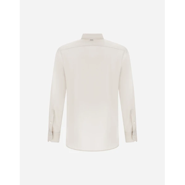 Herno Lightweight Wool and Cashmere Fabric Shirt in Ivory | Men's Shirts | Coveti