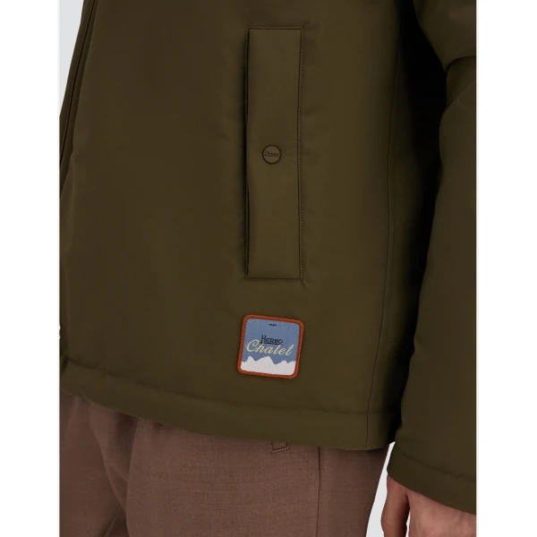 Herno Matte Twill and Gloss-Effect Nylon Jacket in Light Military | Men's Jackets | Coveti