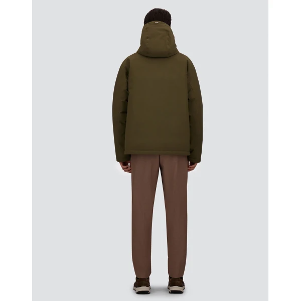 Herno Matte Twill and Gloss-Effect Nylon Jacket in Light Military | Men's Jackets | Coveti