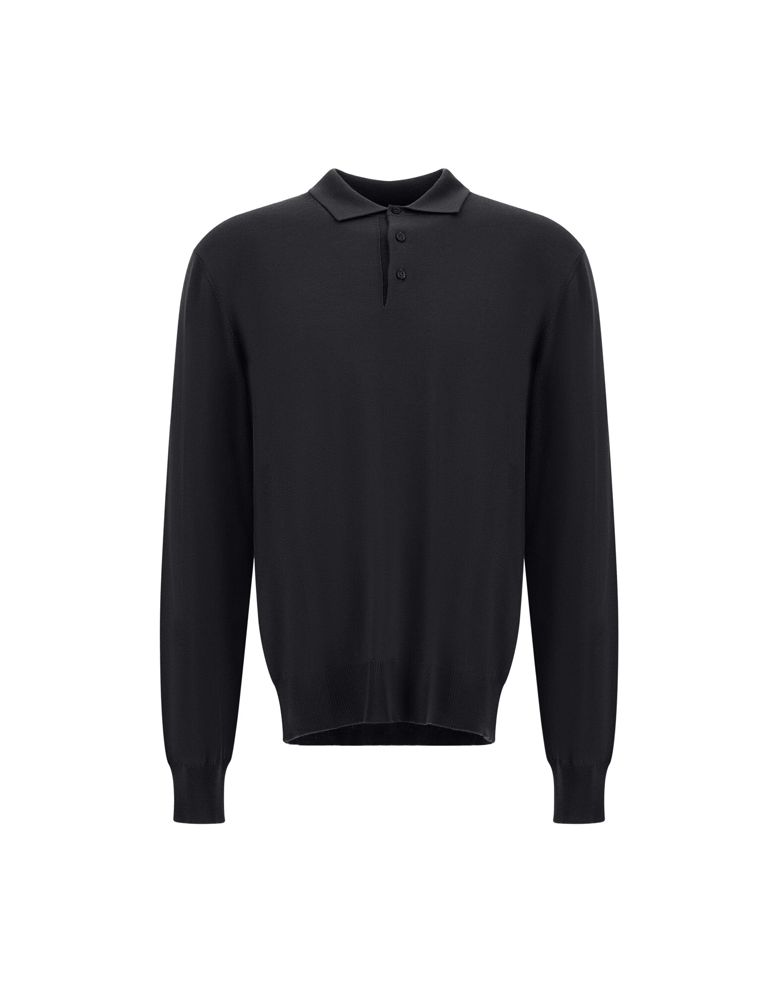 Herno Merino Wool Polo Shirt in Black Herno Merino Wool Polo Shirt in Black | Men's T-Shirts and Polos | Coveti