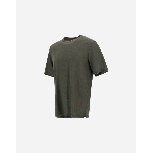 Herno Military Resort T-Shirt in Linen Jersey | Men's T-Shirts and Polos | Coveti