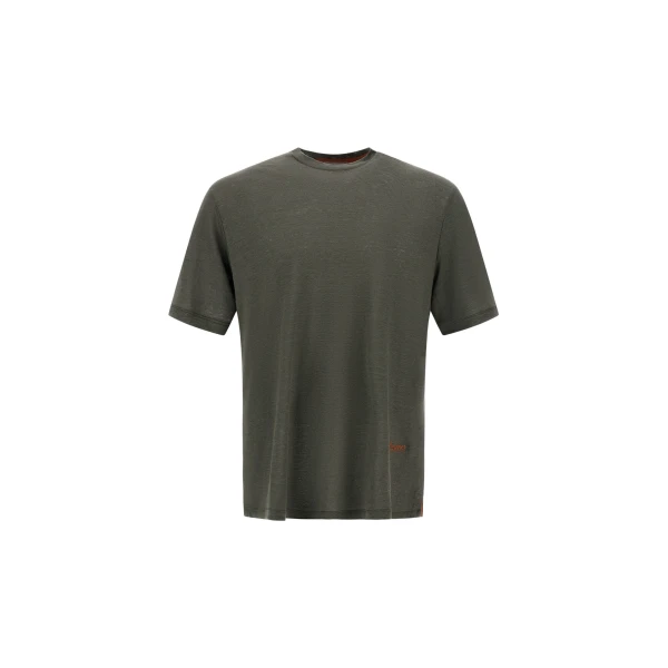 Herno Military Resort T-Shirt in Linen Jersey | Men's T-Shirts and Polos | Coveti