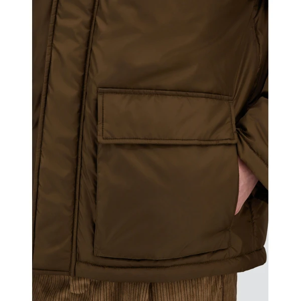 Herno Military Short Parka in Nylon Chamonix and Waxed Cotton Blend | Men's Coats | Coveti