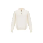 Herno Milk White Resort Polo Shirt in Wool and Silk Knit | Men's T-Shirts and Polos | Coveti
