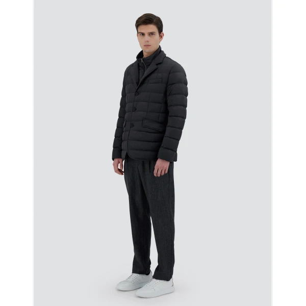 Herno Navy Blue Blazer in Arendelle and Monogram | Men's Jackets | Coveti