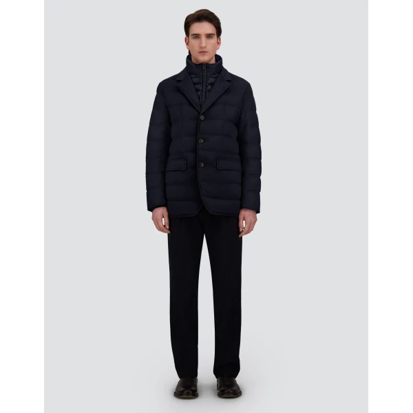 Herno Navy Blue Blazer in Cashmere, Silk and Nylon Ultralight | Men's Jackets | Coveti