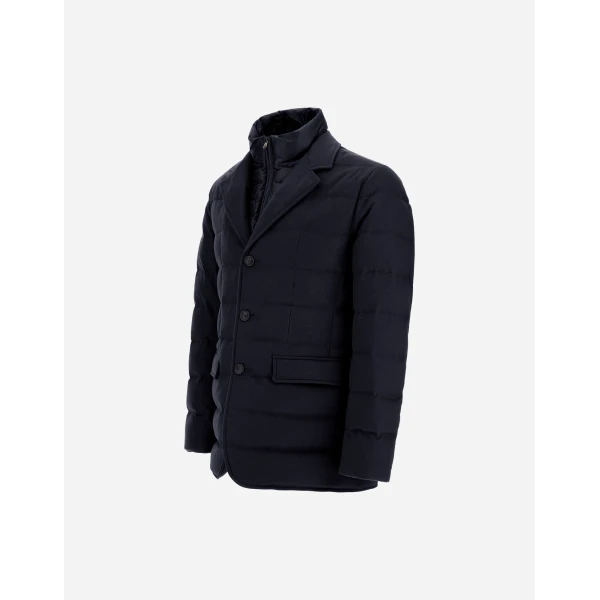 Herno Navy Blue Blazer in Cashmere, Silk and Nylon Ultralight | Men's Jackets | Coveti