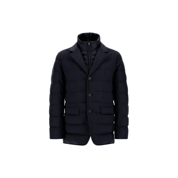 Herno Navy Blue Blazer in Cashmere, Silk and Nylon Ultralight | Men's Jackets | Coveti