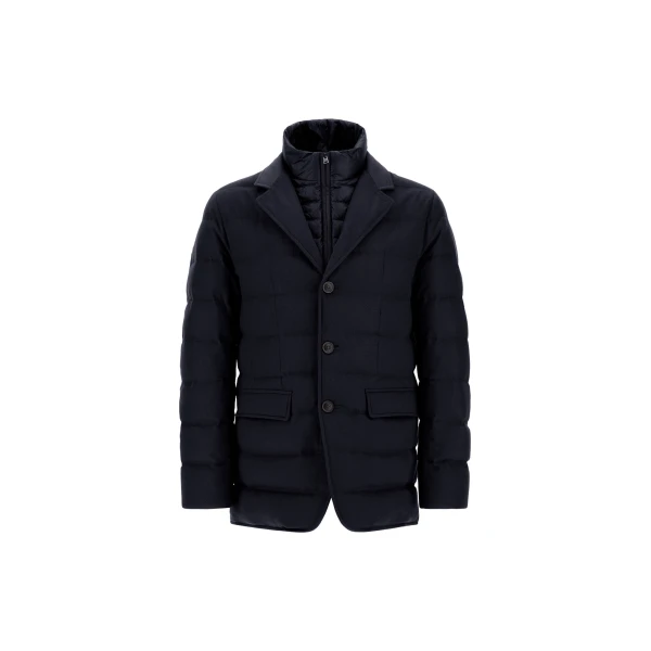 Herno Navy Blue Blazer in Cashmere, Silk and Nylon Ultralight | Men's Jackets | Coveti