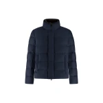 Herno Navy Blue Bomber Jacket in Arendelle and Faux Fur | Men's Jackets | Coveti
