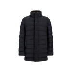Herno Navy Blue Carcoat in Cashmere, Silk and Monogram | Men's Coats | Coveti