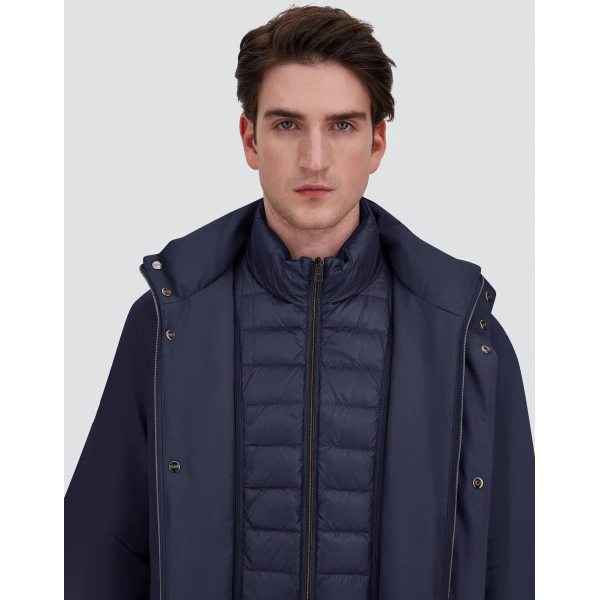 Herno Navy Blue Jacket in New Business Membranated | Men's Jackets | Coveti