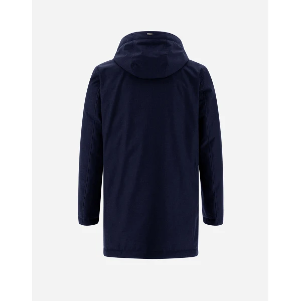 Herno Navy Blue Jacket in New Business and Nylon Ultralight | Men's Jackets | Coveti