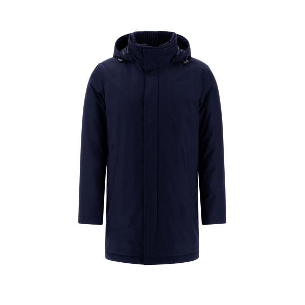 Herno Navy Blue Jacket in New Business and Nylon Ultralight | Men's Jackets | Coveti