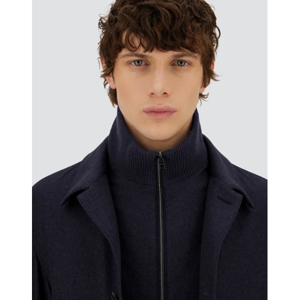 Herno Navy Blue Resort Blazer in Cashmere and Silk | Men's Jackets | Coveti