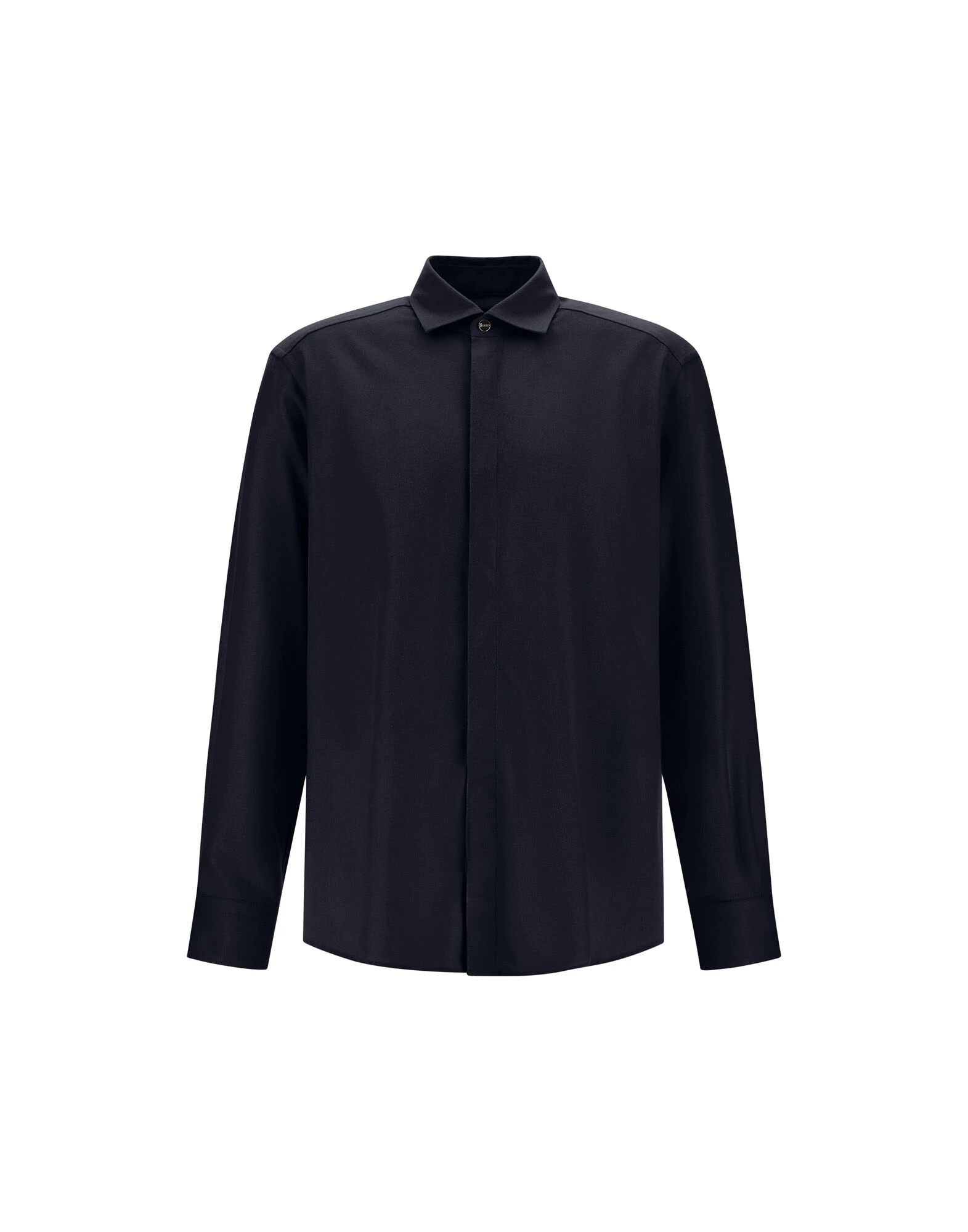 Herno Navy Blue Resort Shirt in Cashmere and Silk Herno Navy Blue Resort Shirt in Cashmere and Silk | Men's Shirts | Coveti