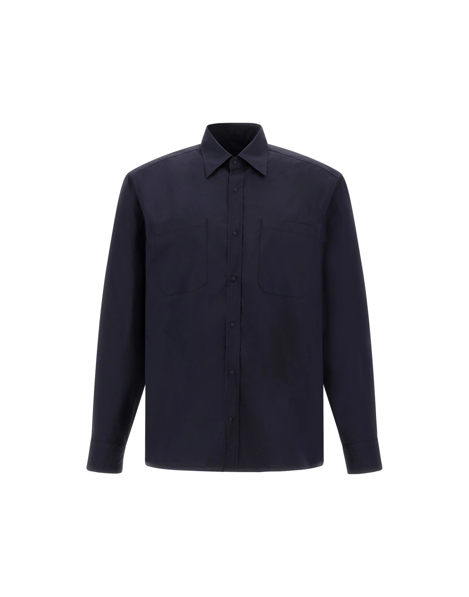 Herno Navy Blue Resort Shirt in Stretch Micromodal Herno Navy Blue Resort Shirt in Stretch Micromodal | Men's Shirts | Coveti