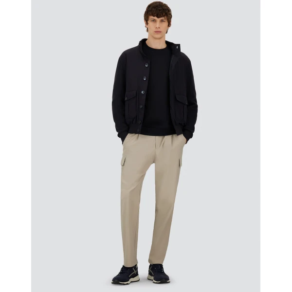 Herno Navy Blue Resort Sweatshirt in Cotton | Men's Sweatshirts | Coveti