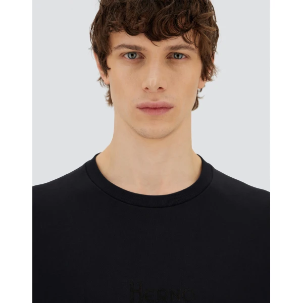 Herno Navy Blue Resort Sweatshirt in Cotton | Men's Sweatshirts | Coveti