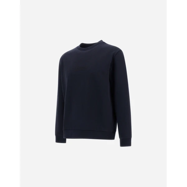 Herno Navy Blue Resort Sweatshirt in Cotton | Men's Sweatshirts | Coveti