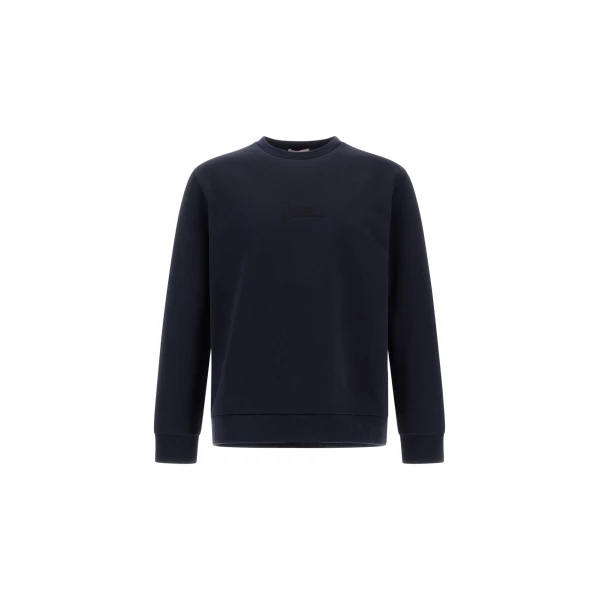 Herno Navy Blue Resort Sweatshirt in Cotton | Men's Sweatshirts | Coveti